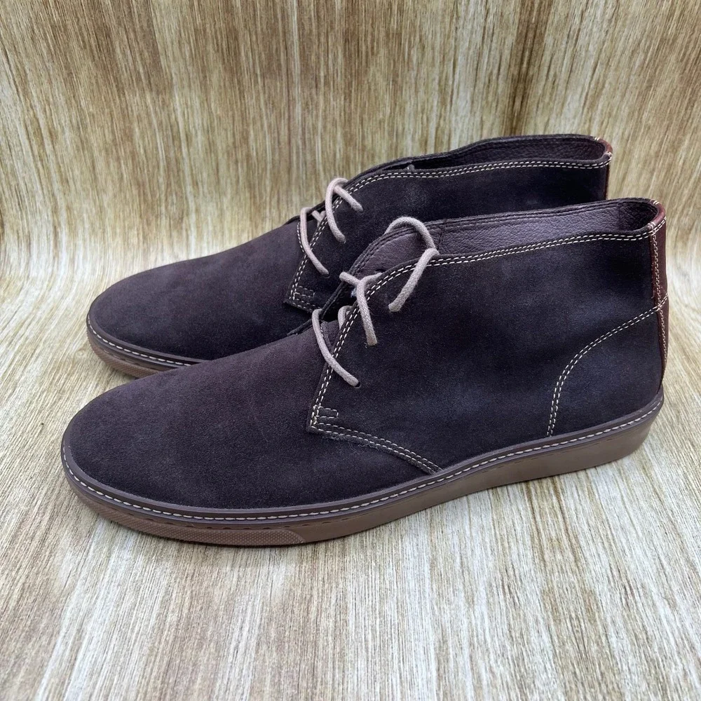 Johnston & Murphy Chukka Boots Men's Size‎ 12M Brown Suede Lace Up 25-2050